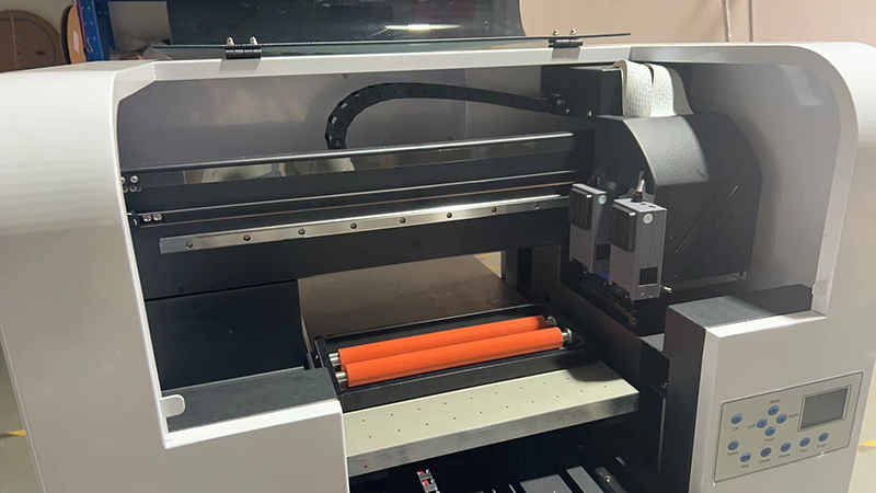 small flatbed printer with cylinder